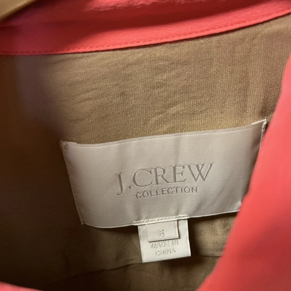 J. Crew Y2k Silk Blouse Womens‎ 6 Colorblock Button Up Elevated Basic